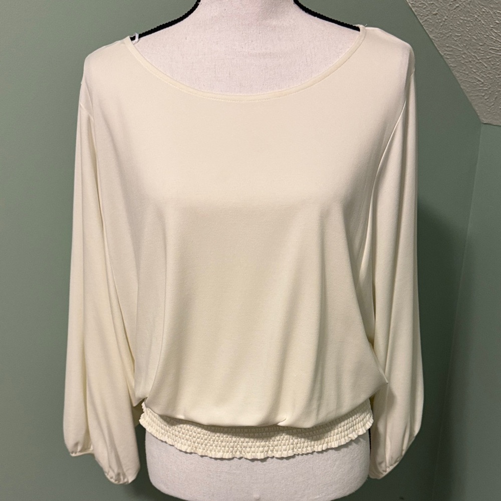 Gentle Fawn Blouson Bat-Wing Three-Quarter Sleeve Top